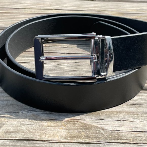 Men's Handmade Leather Belt Black Size 43/44 Handmade in Pakistan - Picture 4 of 14